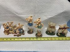 3 Sets Of 2 Matching Pig Figurines. picture