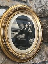 19thC Antique Engraving Washington Family ~ 1860 ~  Early Gold Gilt Frame picture