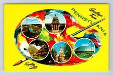 PA-Pennsylvania, Greetings, Keystone State, Vintage Postcard picture