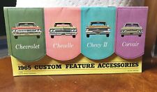 VINTAGE GM CHEVROLET 1965 CUSTOM FEATURE ACCESSORIES BROCHURE CHEVELLE CORVAIR picture
