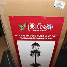 Puleo International Decorated Post Lamp Black 48
