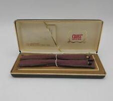 Vintage Cross 14K Gold Filled Pen Mechanical Pencil Set With Case READ picture