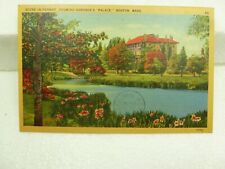 Postcard Scene In Fenway Gardner's  Palace Boston MA Linen Posted July 12, 1941 picture