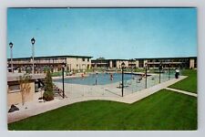 Northlake, IL-Illinois, Pool At King Arthur Apartments Antique, Vintage Postcard picture