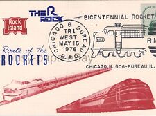 1976 Rock Island Lines Rocket Locomotive Railroad Chicago Illinois Postcard picture