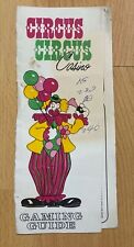 Vintage 1970s Circus Circus Casino Gaming Guide Card Brochure picture