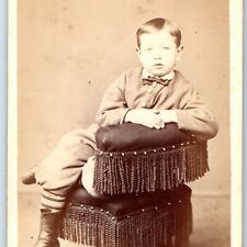 c1870s Boston, MA Handsome Young Boy CdV Photo Card Jas W Turner H22 picture