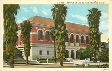 Vintage Postcard Temple Emanuel Los Angeles CA Jewish Synagogue Beverly Hills picture