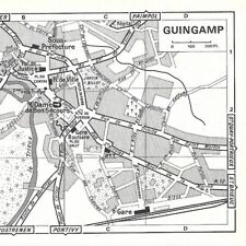 Guingamp - - Plan France Ville - old 1967 map picture