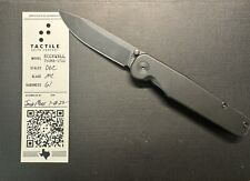 NEW Tactile Knife Co. Rockwall Black DLC with COA & Box + Custom Leather Sleeve picture