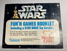 1977 Kenner STAR WARS Vintage Burger chef Fun' n games booklet, Rare New, NOS picture
