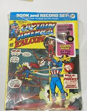 Vintage 1974 Captain America and the Falcon Book & Record Set Marvel Comic PR12 picture