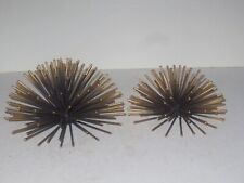 Mid-Century Modern Metal Oribe Urchins 3-D Wall Art With Hangers picture
