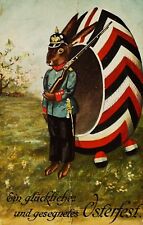 RARE with FAULTS WW1 1915 Military Rabbit on guard duty Easter Germany Berlin picture