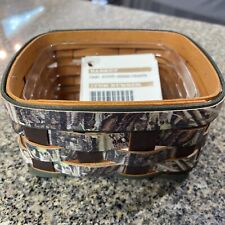 Longaberger 2013 Camo Scout Basket Army Green Orange Retired picture