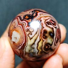 HOT58g35MM Natural Polished Banded Agate Crystal Ball Madagascar 26A34+ picture