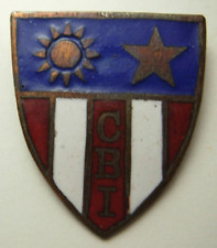 WW2 CBI Theater Made Enameled Patch Type Crest W/ 