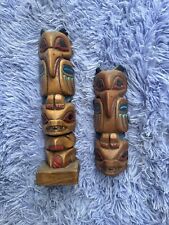Alaskan Totem Pole / Wooden Hand Carved , Hand Painted picture
