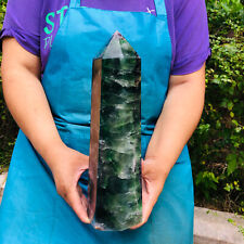 7.63LB Natural Colourful Fluorite Obelisk Quartz Crystal Tower Point Healing picture