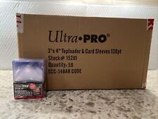 Ultra Pro 3X4 Super Thick Toploaders 130pt 50 Packs of 10 WITH SLEEVES 500 total picture