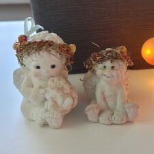 Vintage 90s Dreamsicles Cherub Angels Ceramic Lot Of 2  picture