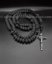 Through Darkness Military 550 Paracord 10 Decade Rosary, Volcanic Lava Stones. picture