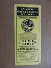 1948 Pacific Great Eastern Railway Timetable 64B British Columbia Canada Vintage picture