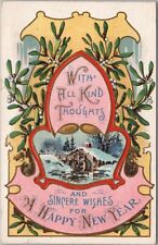 1917 HAPPY NEW YEAR Embossed Postcard 