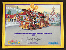 DISNEYLAND-Toontown Grand Opening Media Preview Certificate picture