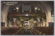 Postcard - New Jewish Temple Interior Alexandria Louisiana LA 1910s Vintage picture