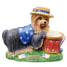 Danbury Mint YORKIE YORKSHIRE TERRIER dog CALENDAR FIGURINE 4th of JULY picture