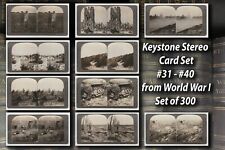 31-40 = 10 Keystone Stereo Cards WW1 DEAD SOLDIERS ARTILLERY TRENCHES RUINS ETC picture