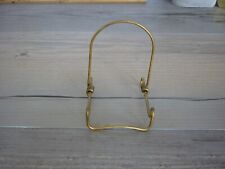 VINTAGE SMALL PLATE DISPLAY STAND WIRE ADJUSTABLE GOLD TONE picture