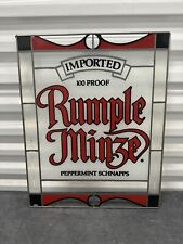 Rumple Minze Peppermint Schnapps Advertising Glass Sign picture