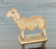 SHEEP ANRI  NATIVITY VINTAGE  WOOD CARVED STANDING LAMB picture