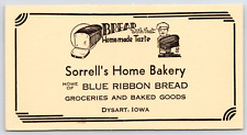 Dysart Iowa~Blotter For Sorrell's Home Bakery~Blue Ribbon Bread~Groceries 1950s picture