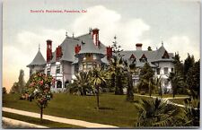 Durand's Residence Pasadena California CA Landscapes Mansion House Postcard picture