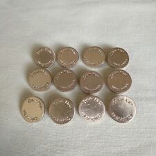 CALVIN KLEIN Replacement Gold Tone Buttons Metal Spell Out Set Of 11 15 mm picture