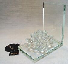 Stunning & Exquisite NEW w/ TAGS CRYSTAL FLOWER ON STAND FIGURINE Padded Bottom picture