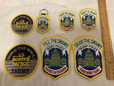 Trump patch political police collection new set 7 piece set election 2024 picture