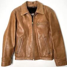 Made In The Usa Schott Leather Rider'S Jacket 38 Genuine With Liner picture