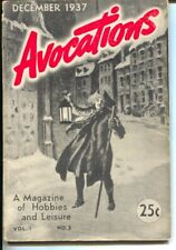 Avocations #3 12/1937-Magazine of Hobbies & Leisure-stamps-coins-autographs-VG picture