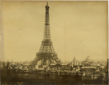 France, Paris, Eiffel Tower Vintage Albumen Print, France Albumin Print 21 picture