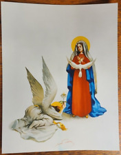 Angel, Holy Spirit, Mary -by Josyp Terelya - Christian Religious Print 8 x 10 picture