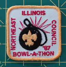 BSA Northeast Illinois Council 1987 Bowl-A-Thon Bowling Vintage Boy Scout Patch picture