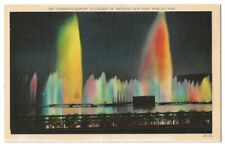 1939 New York World's Fair, Fountain illuminated at Night, Lagoon of Nations picture