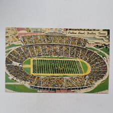 Texas Vs Oklahoma Dallas Cotton Bowl Vintage Linen Postcard College Football picture
