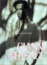 vintage GIANNI VERSACE Menswear 1-Page Magazine PRINT AD Spring 1990 handsome picture