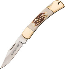 Winchester Small Lockback White Imitation Stag Folding Pocket Knife 6220085W picture