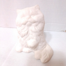 Bisque Kitty Cat Figurine Paint Your Own Pottery White Cat Decor picture